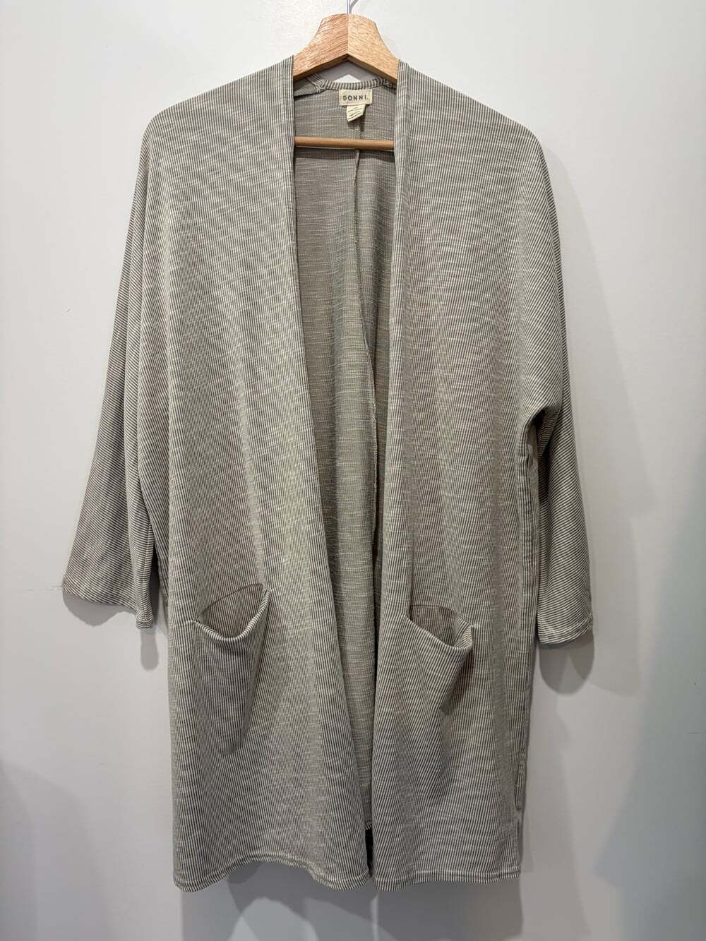 Donni Ribbed Kimono Style Cardigan